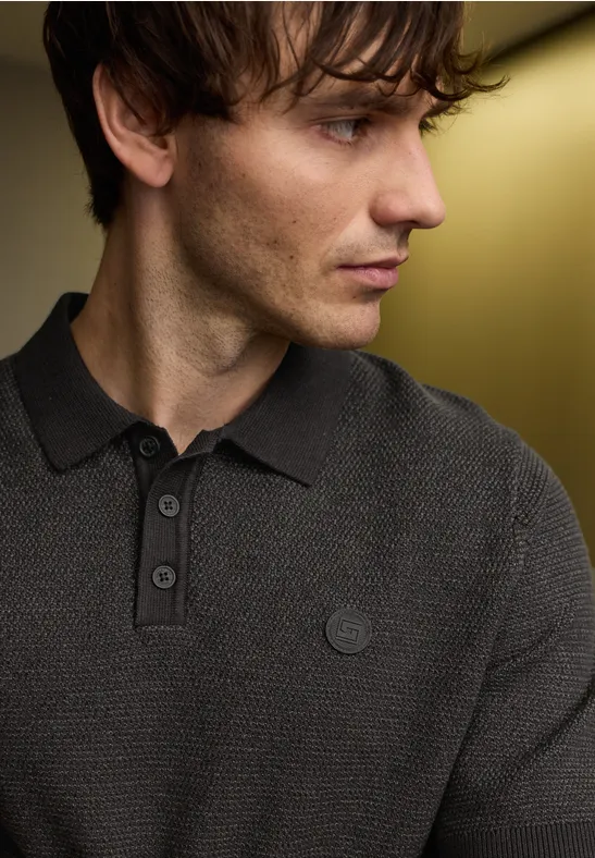 Trui met korte mouwen basic black