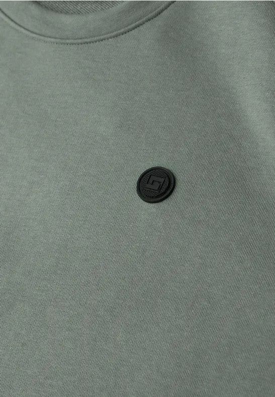 Sweater met ronde hals dusty mint