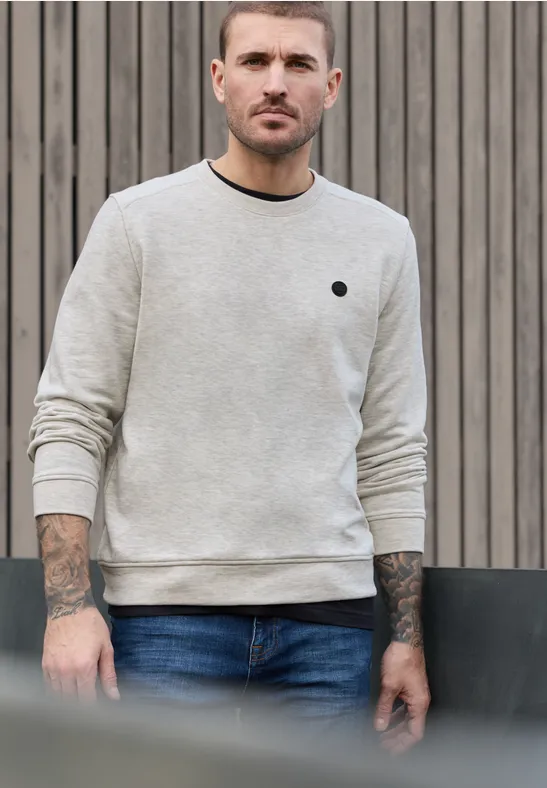 Sweater met ronde hals white sand