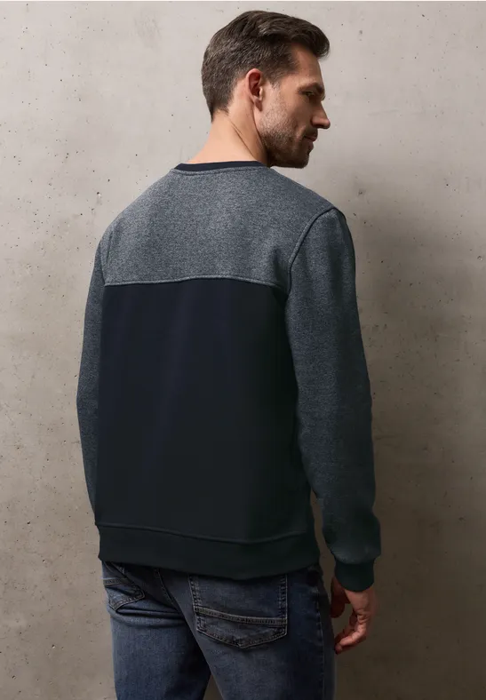Sweat-shirt Color-Mix dark ink blue