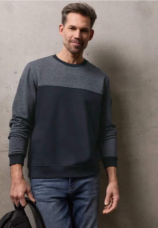 Sweat-shirt Color-Mix dark ink blue