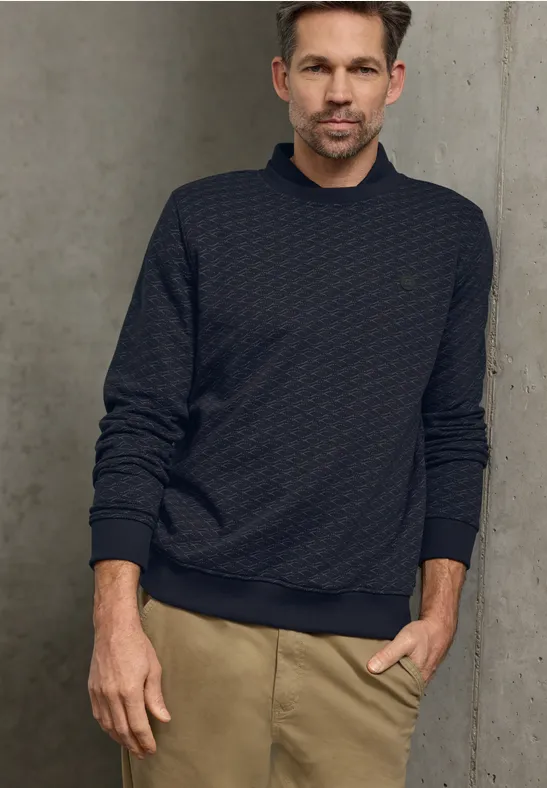 Sweat-shirt à motifs dark ink blue