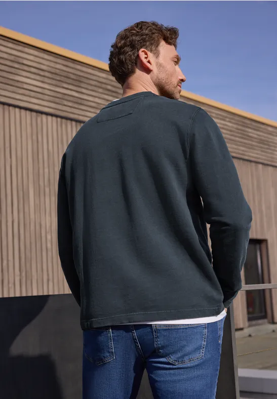 Sweatshirt mit Rundhals in softer Qualität dark ink blue