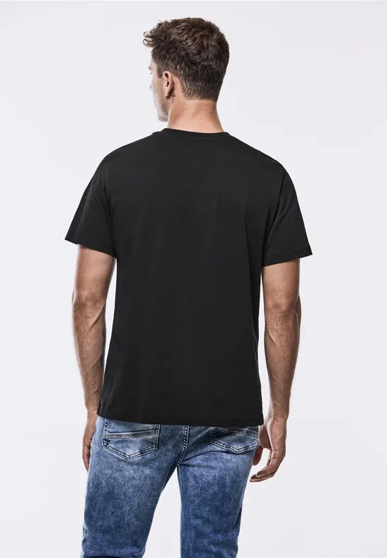 T-shirt basique de couleur unie Black