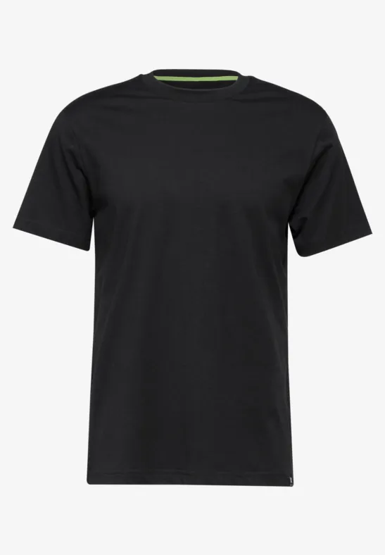 T-shirt basique de couleur unie Black