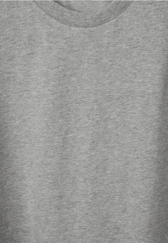 Basic T-Shirt in Unifarbe cloud grey melange
