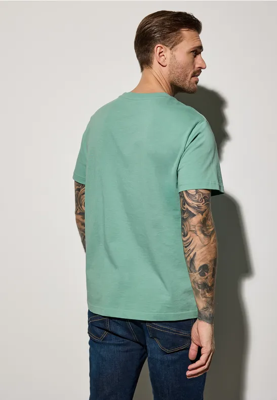 Basic T-Shirt in Unifarbe mint green