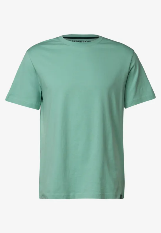 Basic T-Shirt in Unifarbe mint green