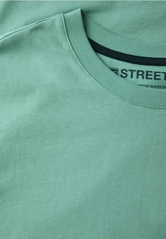 Basic T-Shirt in Unifarbe mint green