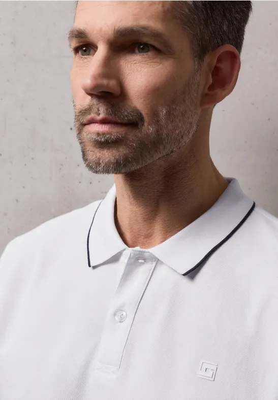 Polo de base bright white