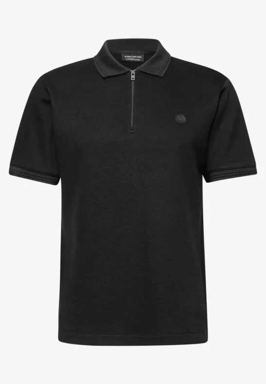 Polo structuré Black