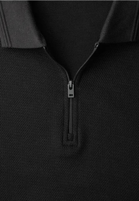 Polo structuré Black