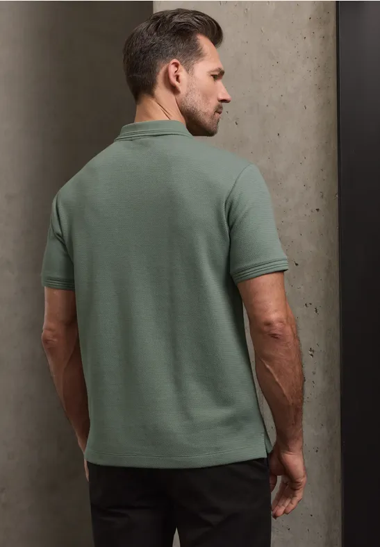 Poloshirt mit Struktur dusty mint