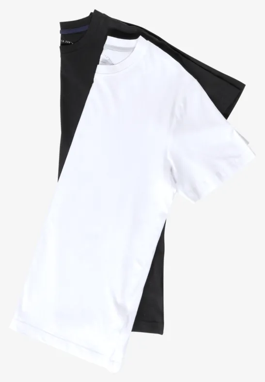 Koszulki Basic 2 Pack black/white