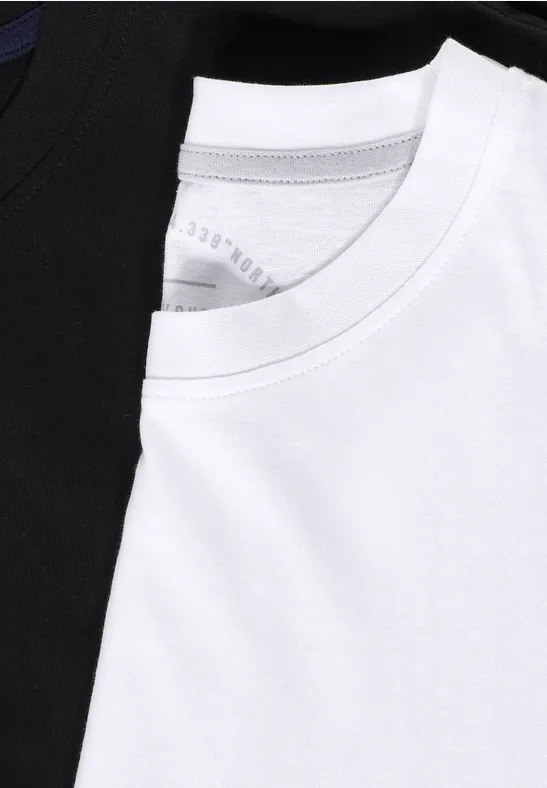 Koszulki Basic 2 Pack black/white