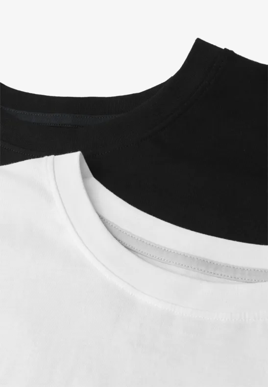Koszulki Basic 2 Pack black/white