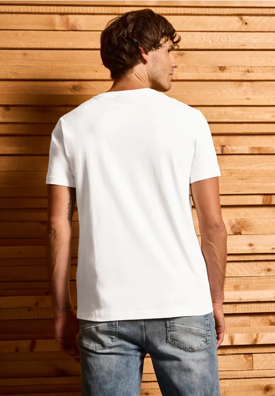 T-Shirt mit Print bright white