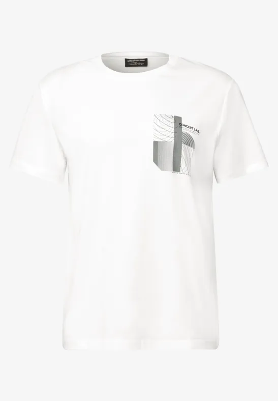 T-Shirt mit Print bright white