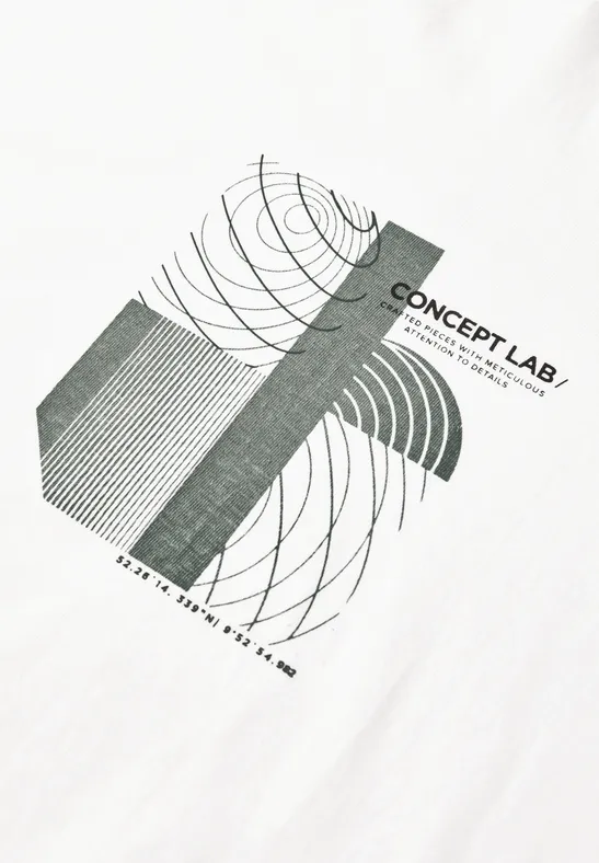 T-Shirt mit Print bright white