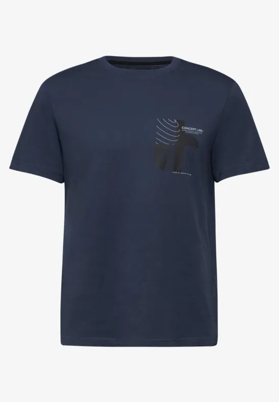 T-Shirt mit Print bold blue