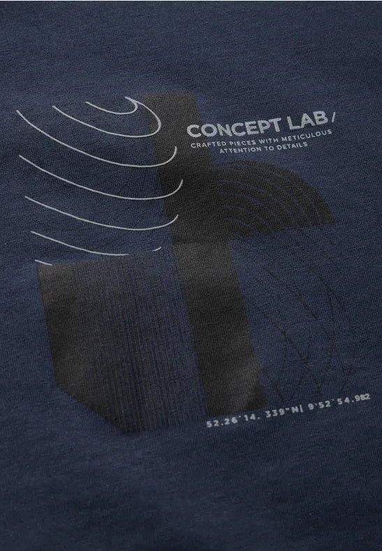T-Shirt mit Print bold blue