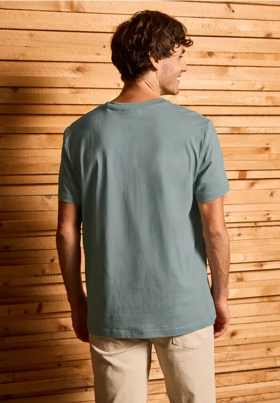 T-Shirt mit Print silver green