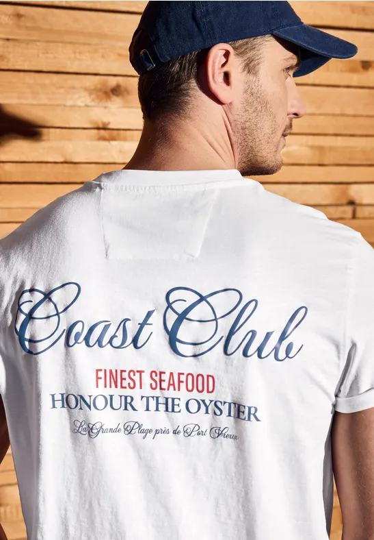 Shirt met rugprint bright white