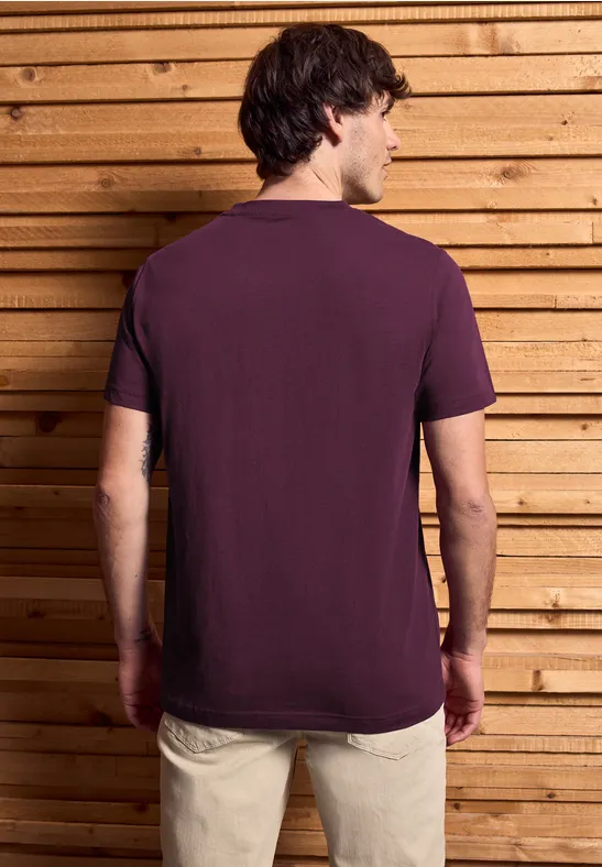 Shirt met maritieme print dark red