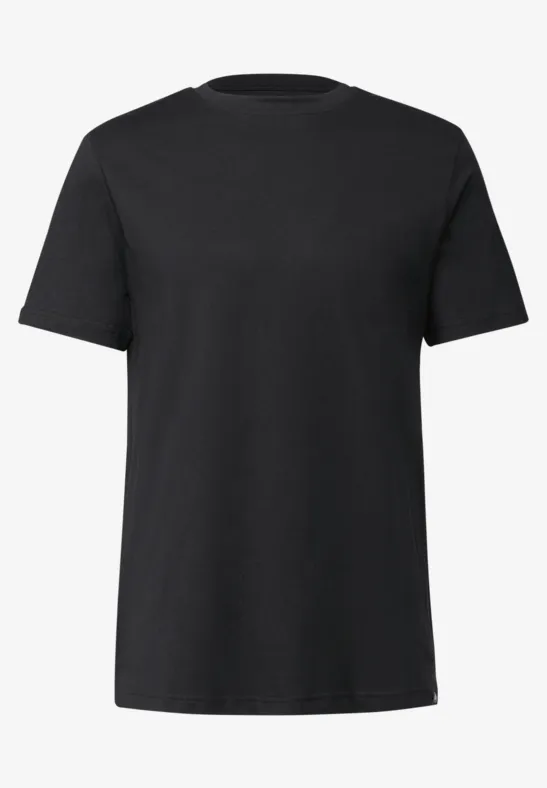 T-shirt basique en couleur unie Black