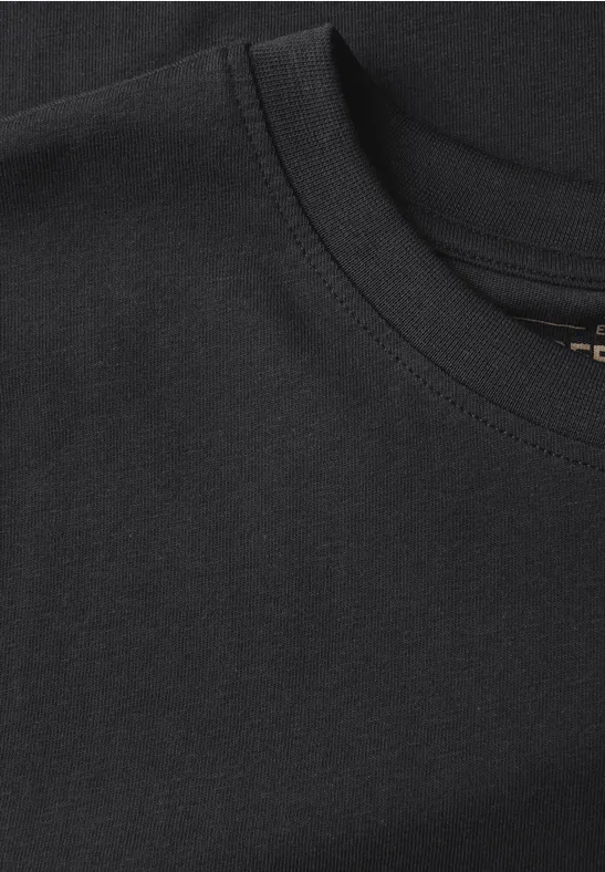 T-shirt basique en couleur unie Black