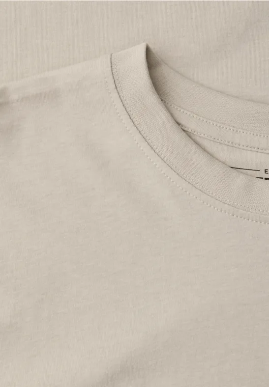 Basic T-Shirt aus reiner Baumwolle basic beige