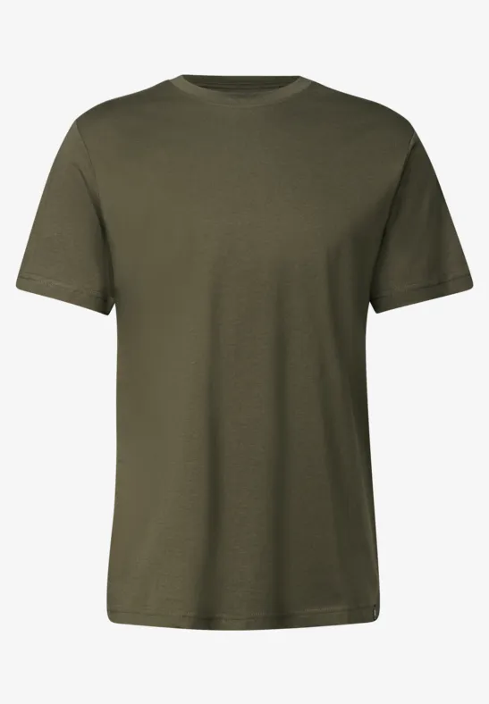 T-shirt basique en couleur unie vintage green