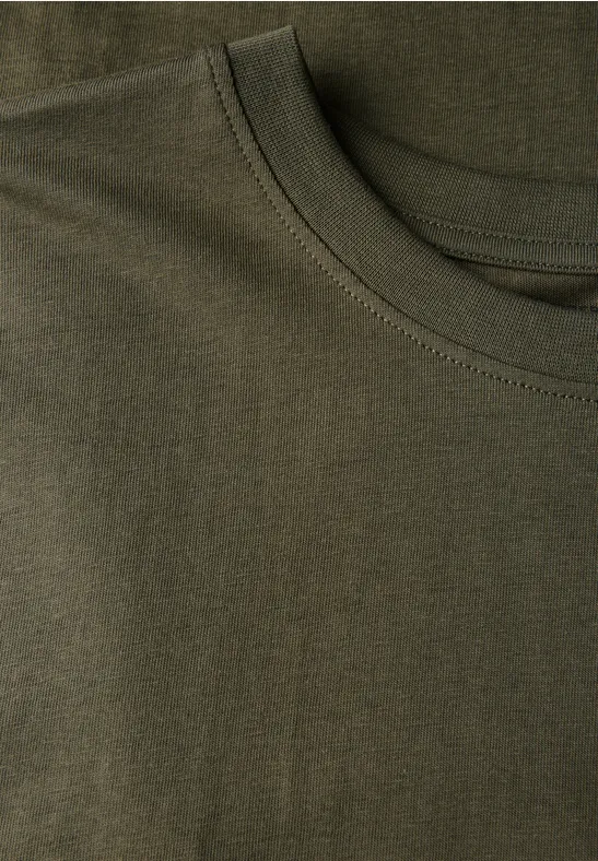 T-shirt basique en couleur unie vintage green