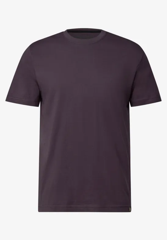 Basic T-Shirt in Unifarbe bordeaux red