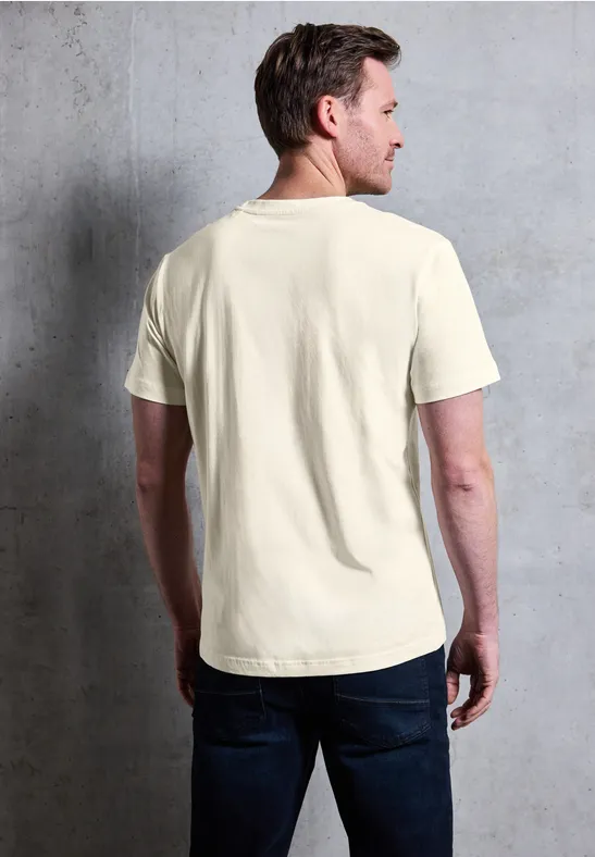 Basic Shirt in effen kleur arctic beige