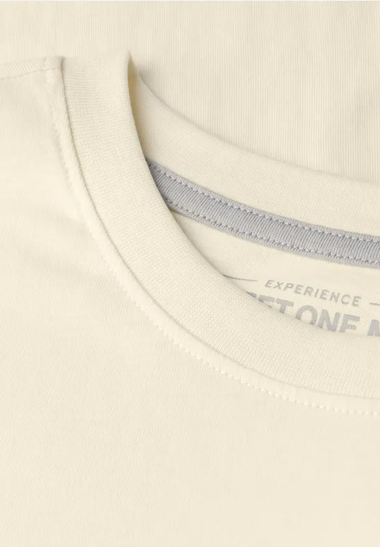 Basic Shirt in effen kleur arctic beige