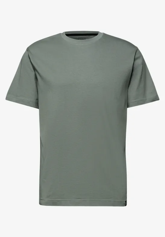 Basic T-Shirt aus reiner Baumwolle dusty mint