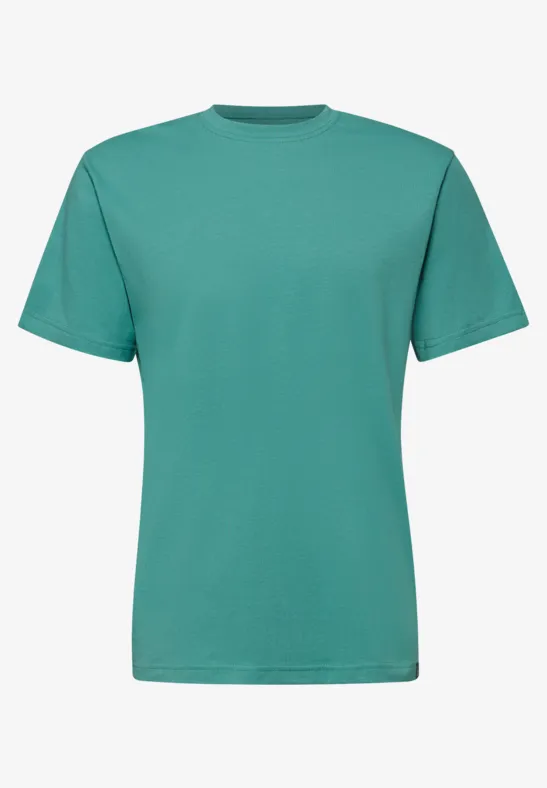 Basic T-Shirt aus reiner Baumwolle caribbean green