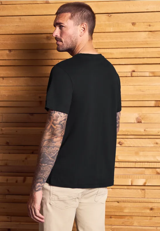 Softes T-Shirt mit Wording Black
