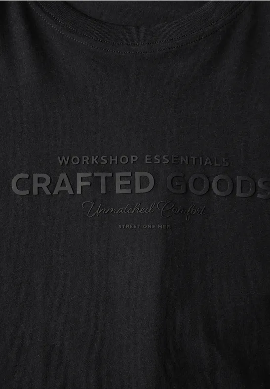 Softes T-Shirt mit Wording Black