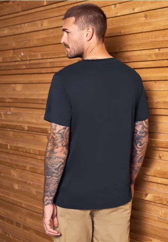 Softes T-Shirt mit Wording night blue