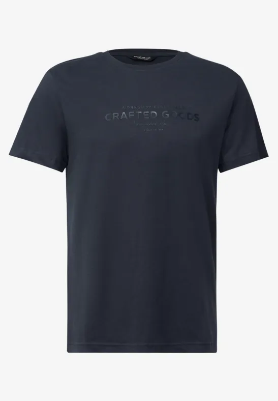 Softes T-Shirt mit Wording night blue