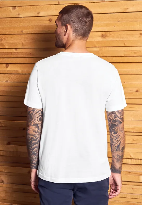 T-shirt doux avec wording bright white