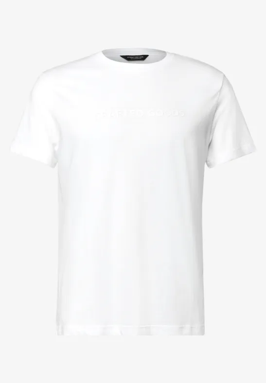 T-shirt doux avec wording bright white