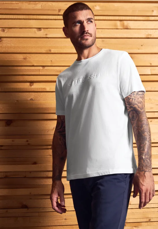 T-shirt doux avec wording bright white