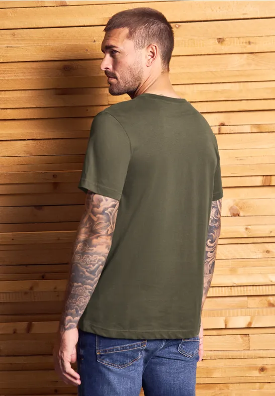 Softes T-Shirt mit Wording vintage green