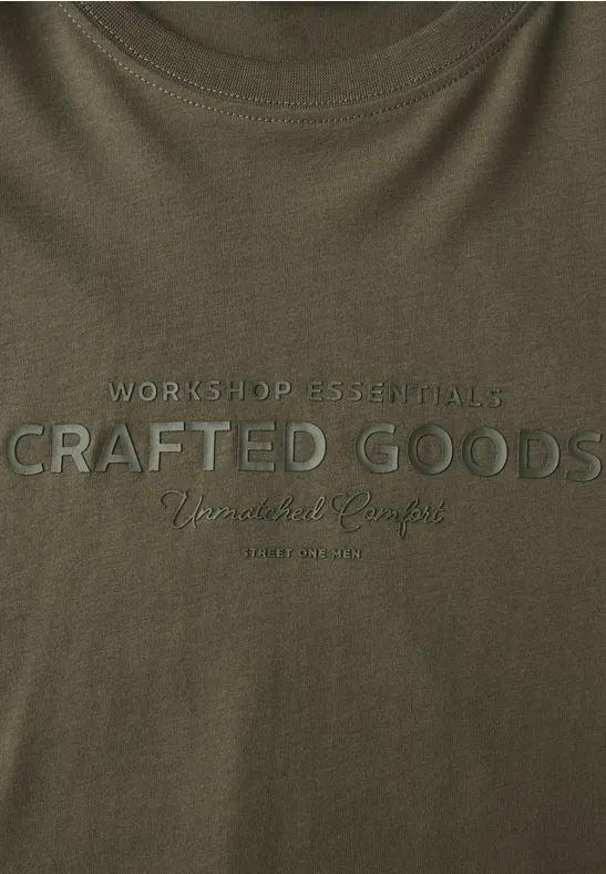 Softes T-Shirt mit Wording vintage green