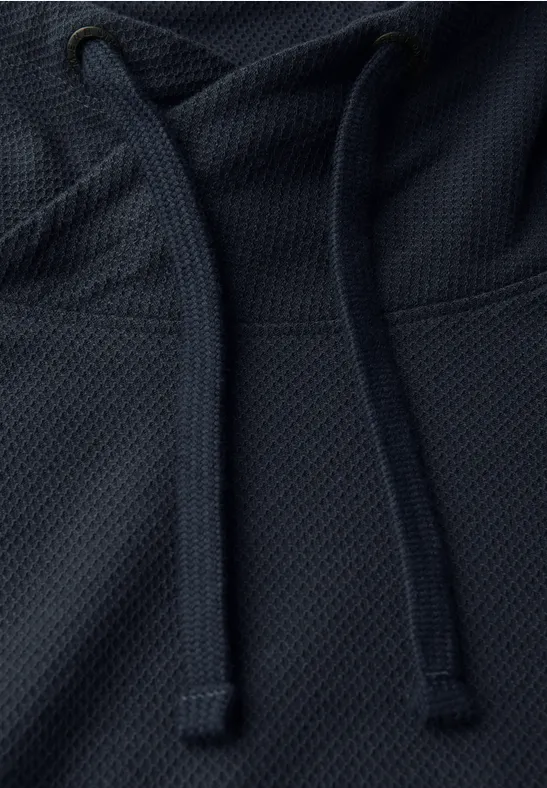 Funnelneck Strukturshirt night blue