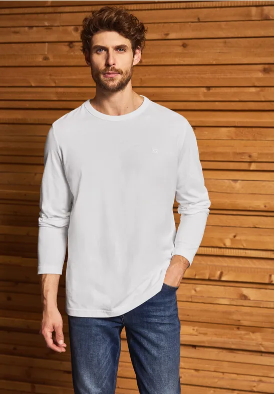 T-shirt à manches longues doux bright white