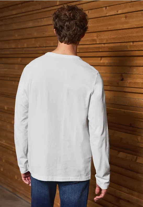 T-shirt à manches longues doux bright white